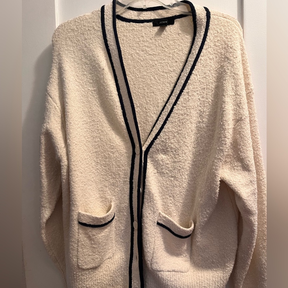 J Crew Lady Long Cardigan. Size Large.